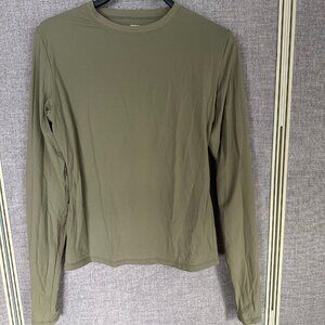 SKIMS Fits Everybody Long Sleeve T-Shirt (Military Green) Medium